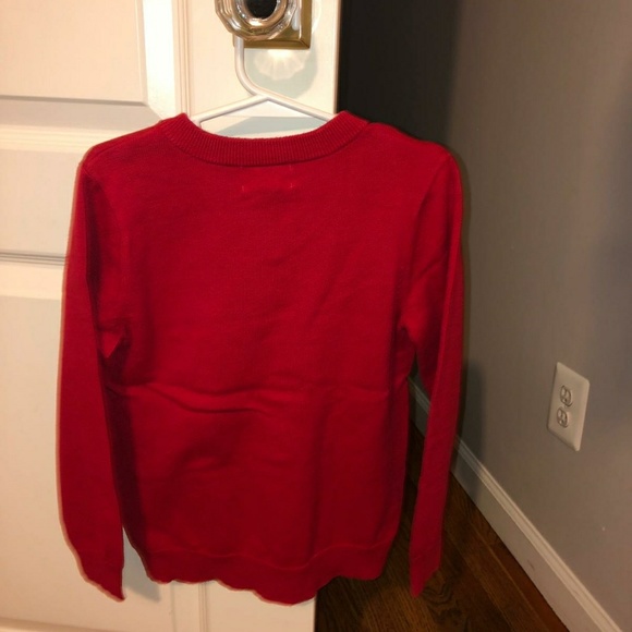 Old Navy red holiday boys cardigan - Picture 2 of 3